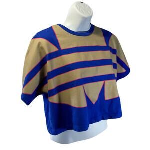 ADIDAS Adicolor Large Logo T-Shirt Blue Womans Size XS